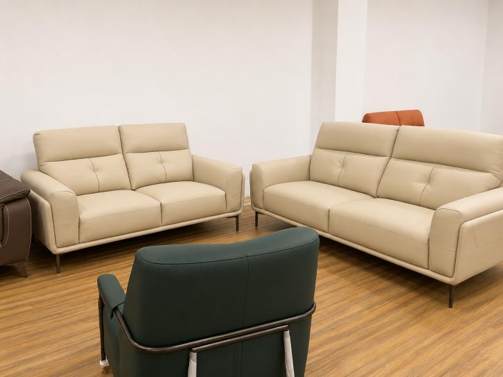 Cream Beige 3+2 Sofa Set