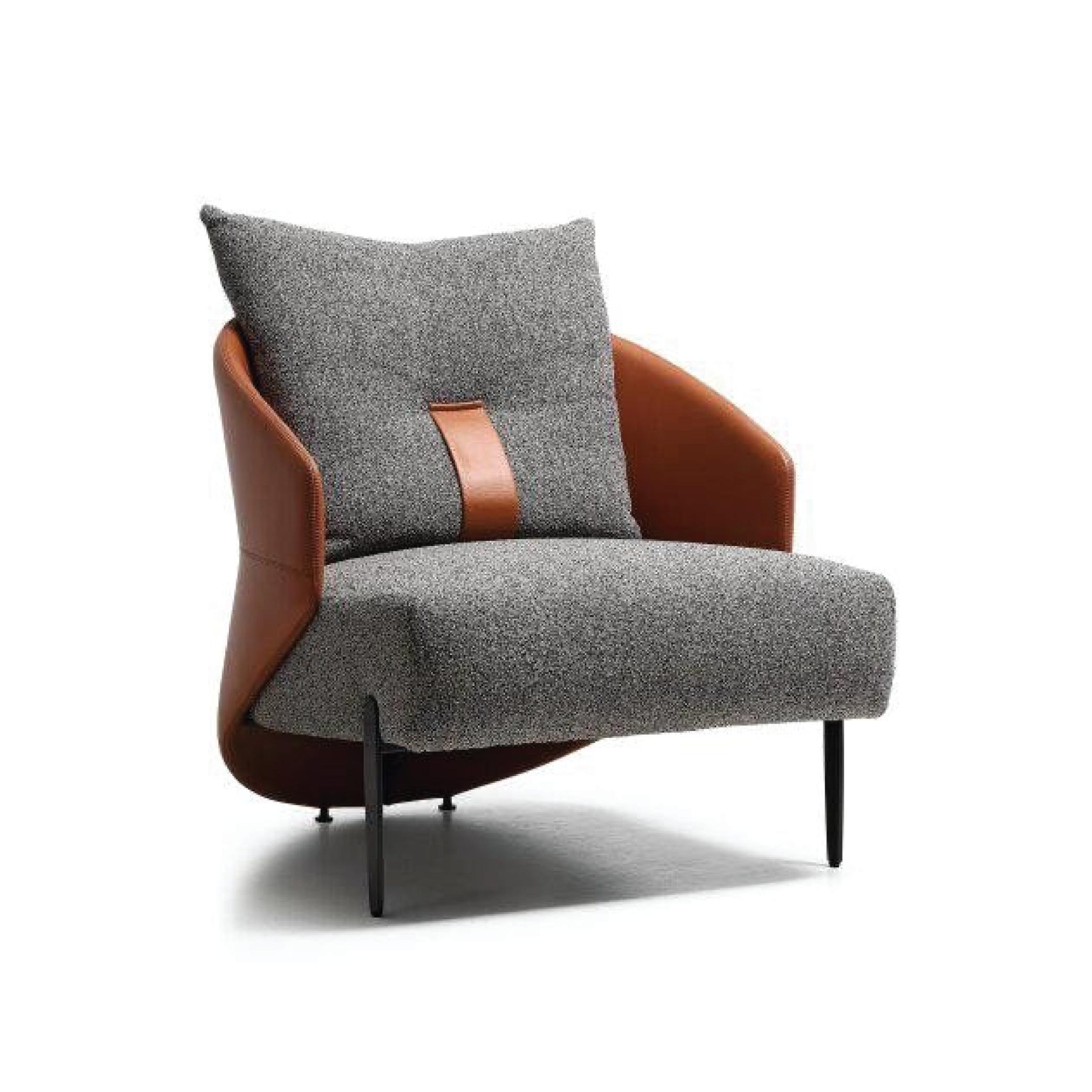 Grey Accent Lounge Chair