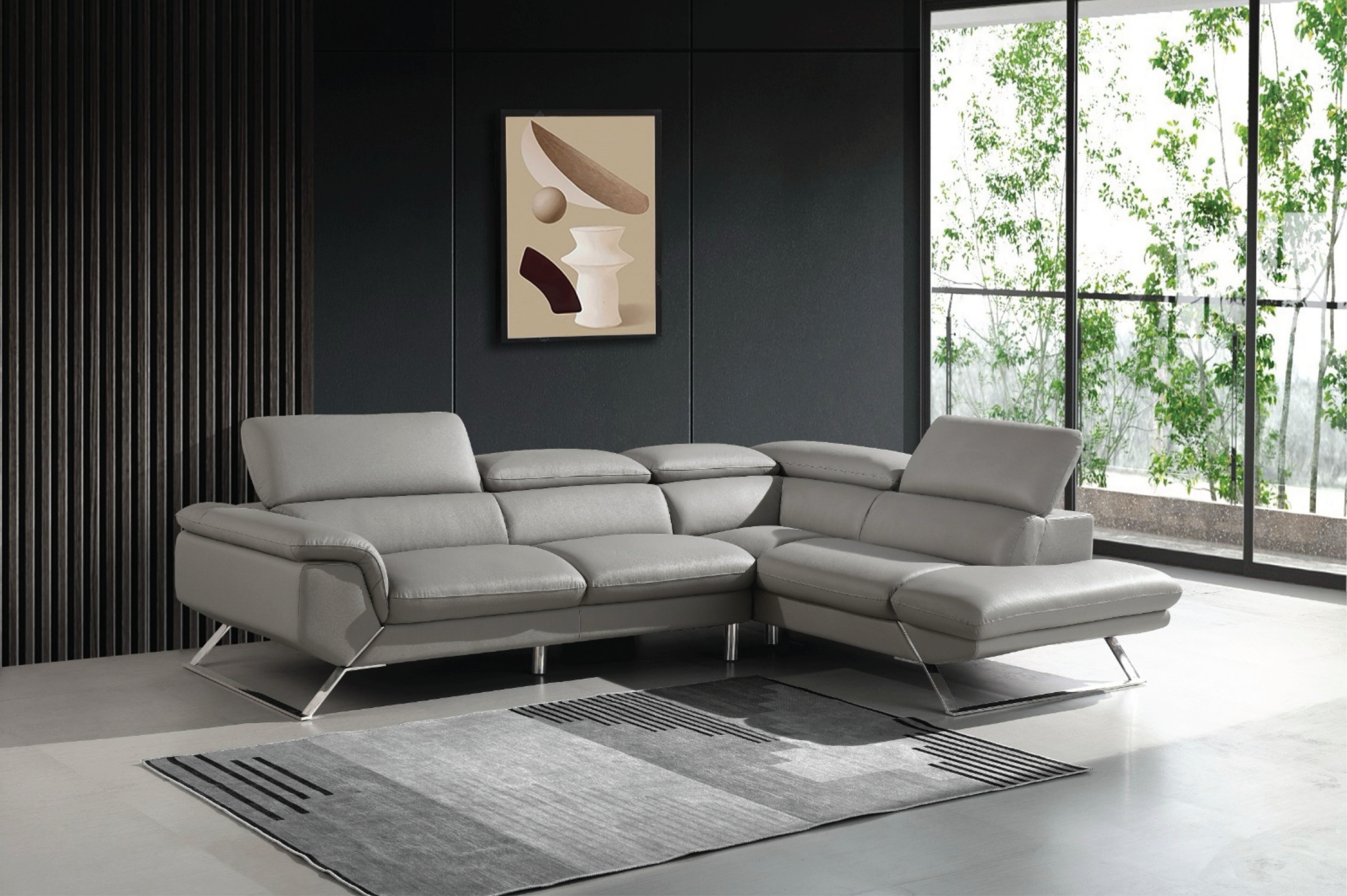 Grey Contemporary Sofa Set