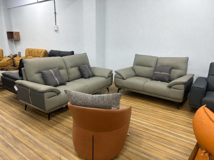Olive Grey 3+2 Recliner Sofa Set thumbnail 1