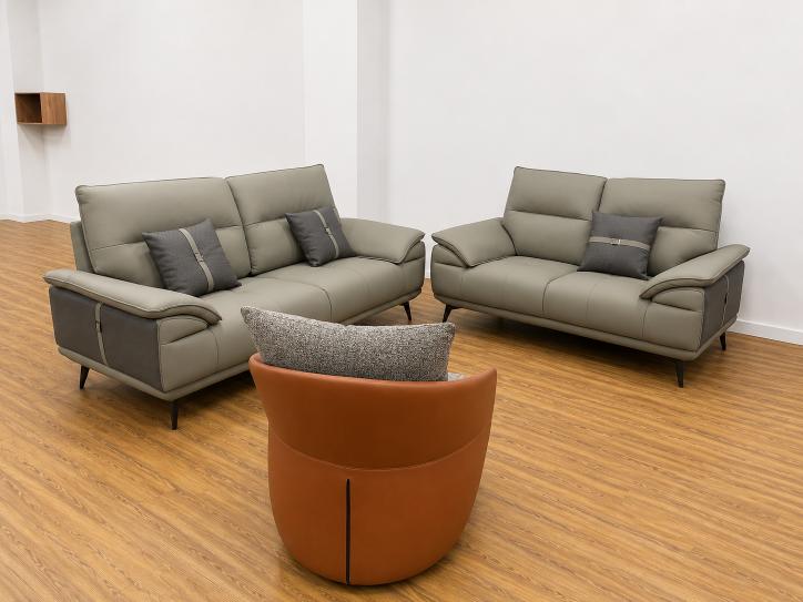 Olive Grey 3+2 Recliner Sofa Set