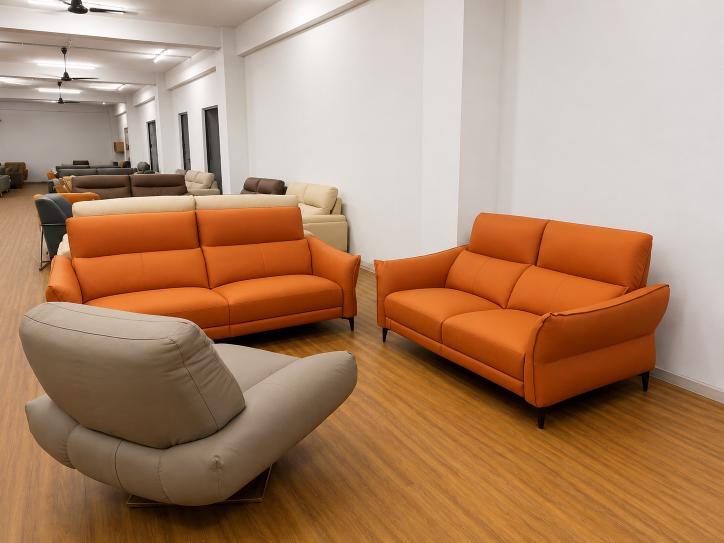 Orange 3+2 Sofa Set