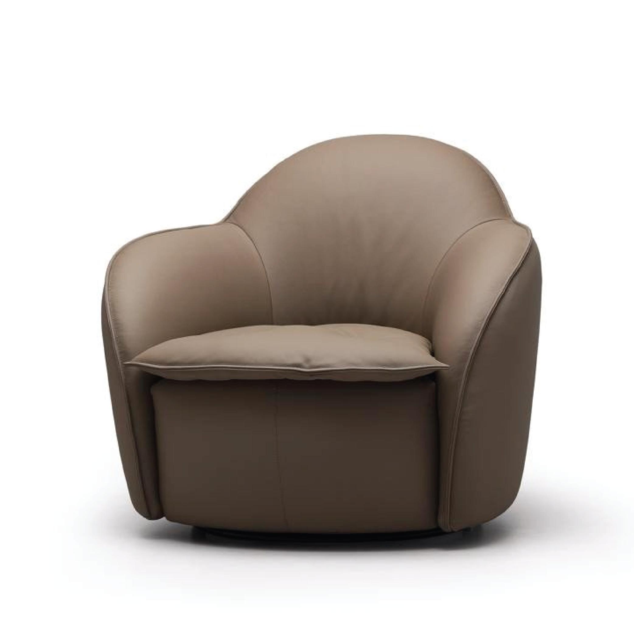 Taupe Barrel Lounge Chair